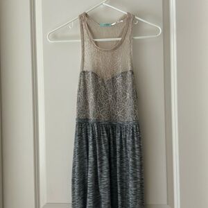 Kimchi blue maxi dress lace embroidered racerback sleeveless side slit size S